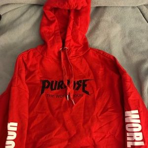 Justin Bieber World Tour Cropped Hoodie